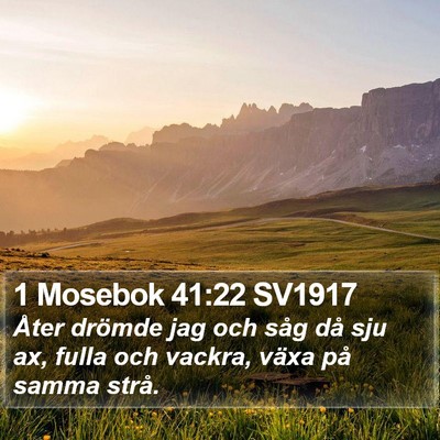 1 Mosebok 41:22 SV1917 Bible Verse Image