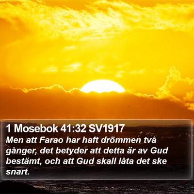 1 Mosebok 41:32 SV1917 Bible Verse Image