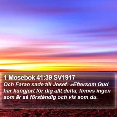 1 Mosebok 41:39 SV1917 Bible Verse Image