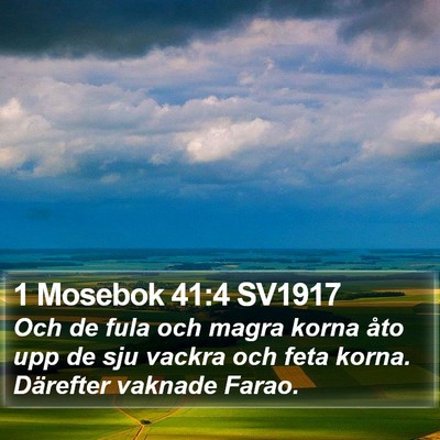 1 Mosebok 41:4 SV1917 Bible Verse Image
