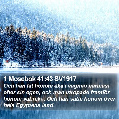 1 Mosebok 41:43 SV1917 Bible Verse Image