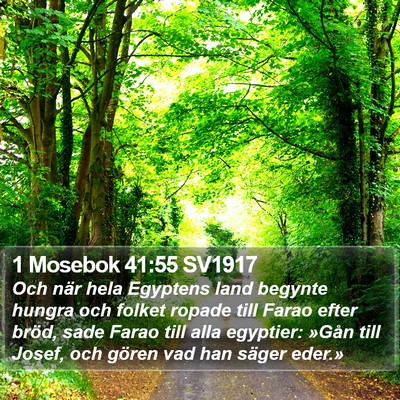 1 Mosebok 41:55 SV1917 Bible Verse Image