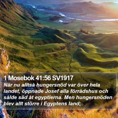 1 Mosebok 41:56 SV1917 Bible Verse Image