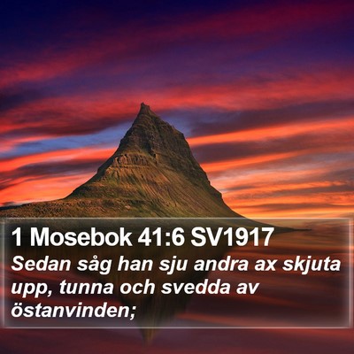 1 Mosebok 41:6 SV1917 Bible Verse Image