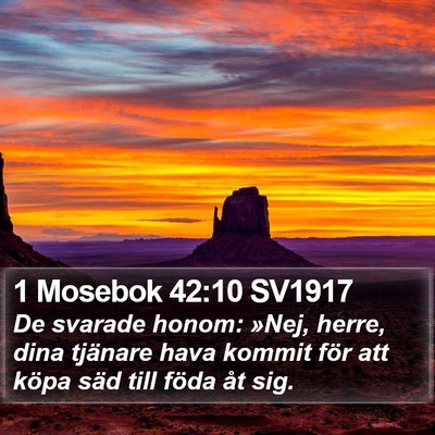1 Mosebok 42:10 SV1917 Bible Verse Image