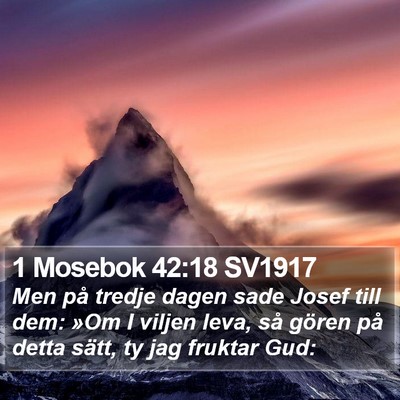 1 Mosebok 42:18 SV1917 Bible Verse Image