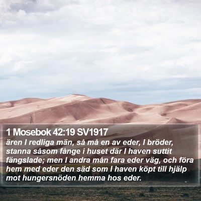 1 Mosebok 42:19 SV1917 Bible Verse Image