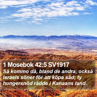 1 Mosebok 42:5 SV1917 Bible Verse Image