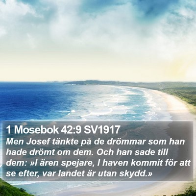 1 Mosebok 42:9 SV1917 Bible Verse Image