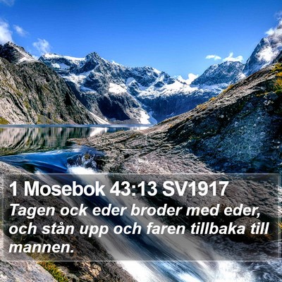 1 Mosebok 43:13 SV1917 Bible Verse Image