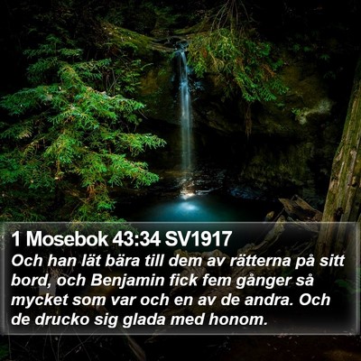 1 Mosebok 43:34 SV1917 Bible Verse Image