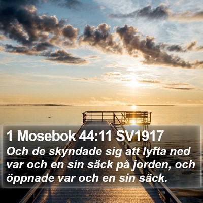 1 Mosebok 44:11 SV1917 Bible Verse Image
