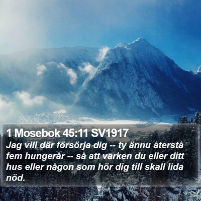 1 Mosebok 45:11 SV1917 Bible Verse Image
