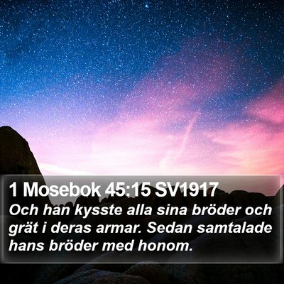 1 Mosebok 45:15 SV1917 Bible Verse Image