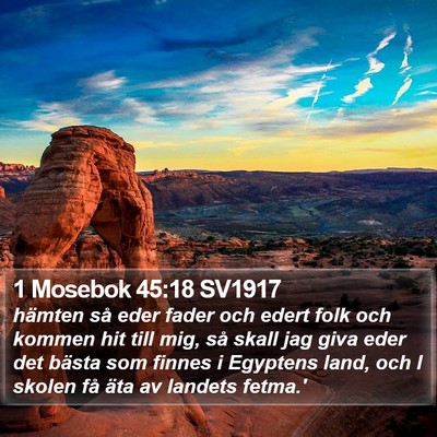 1 Mosebok 45:18 SV1917 Bible Verse Image