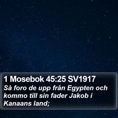 1 Mosebok 45:25 SV1917 Bible Verse Image