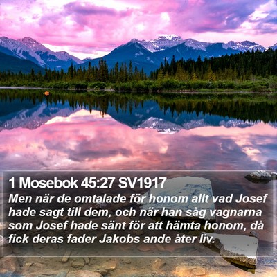 1 Mosebok 45:27 SV1917 Bible Verse Image