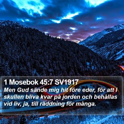 1 Mosebok 45:7 SV1917 Bible Verse Image