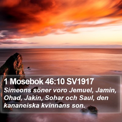 1 Mosebok 46:10 SV1917 Bible Verse Image