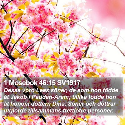 1 Mosebok 46:15 SV1917 Bible Verse Image