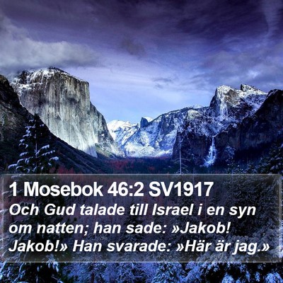 1 Mosebok 46:2 SV1917 Bible Verse Image