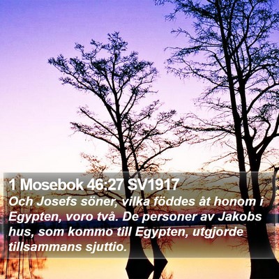 1 Mosebok 46:27 SV1917 Bible Verse Image