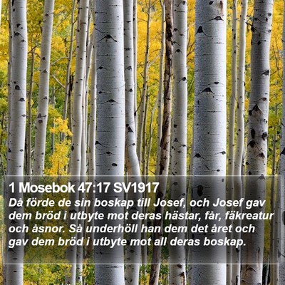 1 Mosebok 47:17 SV1917 Bible Verse Image