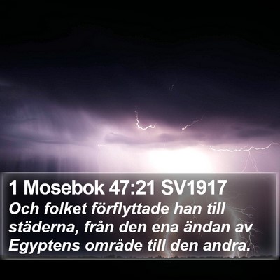 1 Mosebok 47:21 SV1917 Bible Verse Image