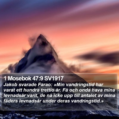 1 Mosebok 47:9 SV1917 Bible Verse Image