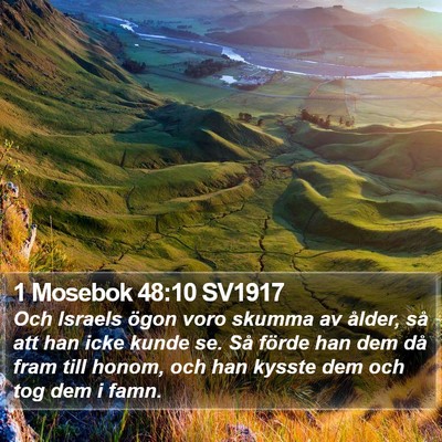 1 Mosebok 48:10 SV1917 Bible Verse Image