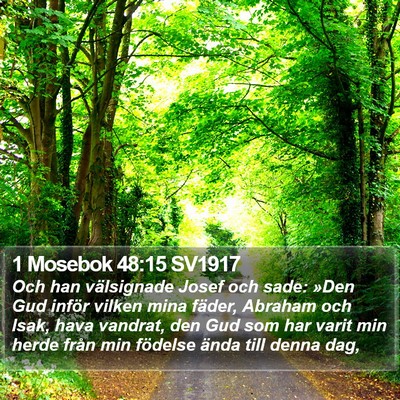1 Mosebok 48:15 SV1917 Bible Verse Image