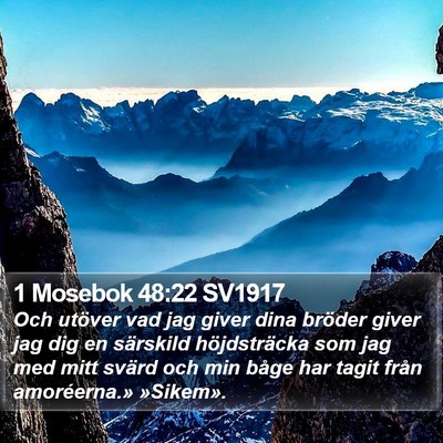 1 Mosebok 48:22 SV1917 Bible Verse Image