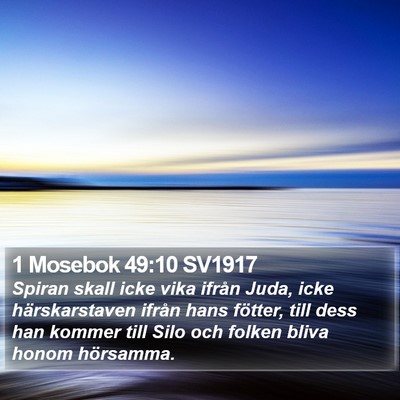 1 Mosebok 49:10 SV1917 Bible Verse Image