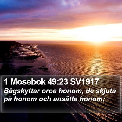 1 Mosebok 49:23 SV1917 Bible Verse Image