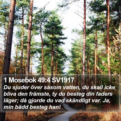 1 Mosebok 49:4 SV1917 Bible Verse Image
