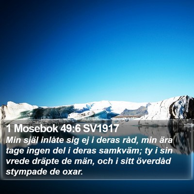 1 Mosebok 49:6 SV1917 Bible Verse Image