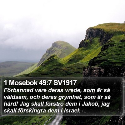 1 Mosebok 49:7 SV1917 Bible Verse Image