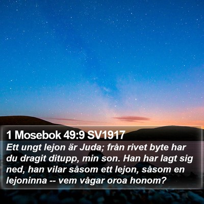 1 Mosebok 49:9 SV1917 Bible Verse Image
