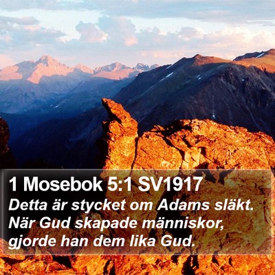 1 Mosebok 5:1 SV1917 Bible Verse Image