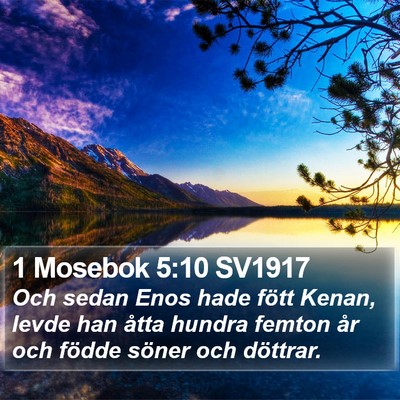 1 Mosebok 5:10 SV1917 Bible Verse Image