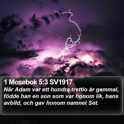 1 Mosebok 5:3 SV1917 Bible Verse Image