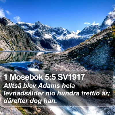 1 Mosebok 5:5 SV1917 Bible Verse Image
