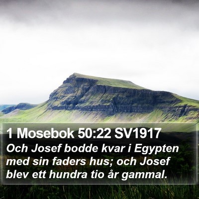 1 Mosebok 50:22 SV1917 Bible Verse Image