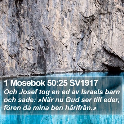 1 Mosebok 50:25 SV1917 Bible Verse Image
