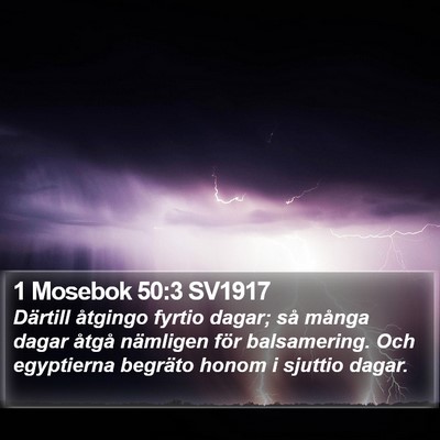 1 Mosebok 50:3 SV1917 Bible Verse Image