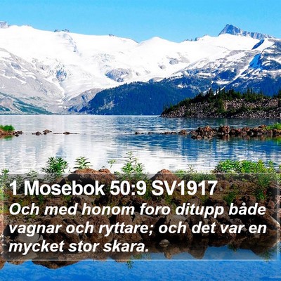 1 Mosebok 50:9 SV1917 Bible Verse Image