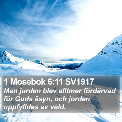 1 Mosebok 6:11 SV1917 Bible Verse Image