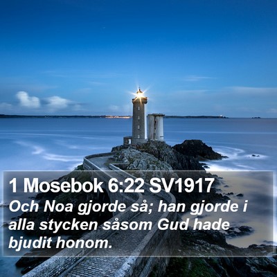 1 Mosebok 6:22 SV1917 Bible Verse Image