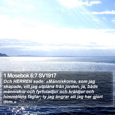1 Mosebok 6:7 SV1917 Bible Verse Image