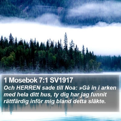 1 Mosebok 7:1 SV1917 Bible Verse Image